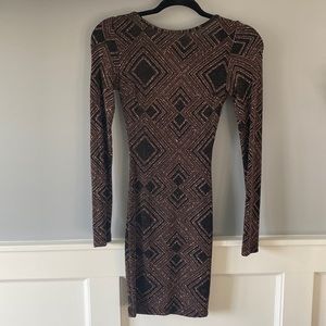 Brown sparkles Windsor Dress
